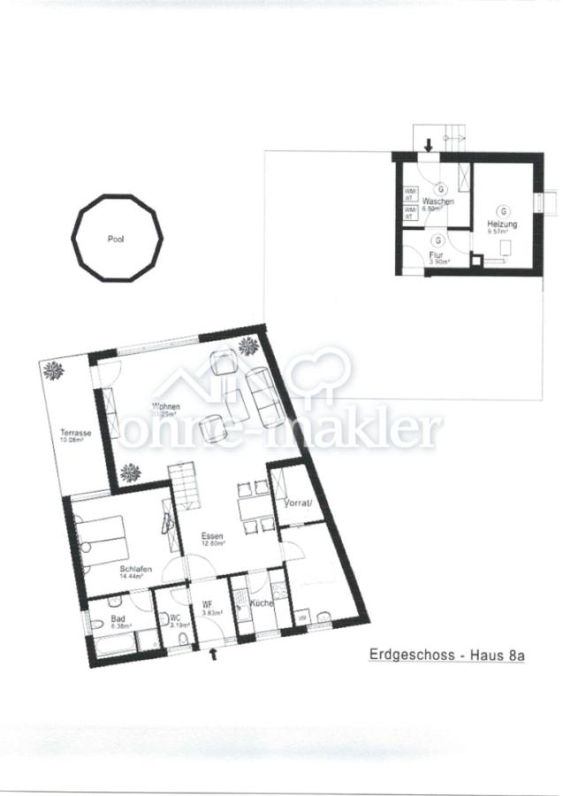 Grundriss Haus 8A u.Keller