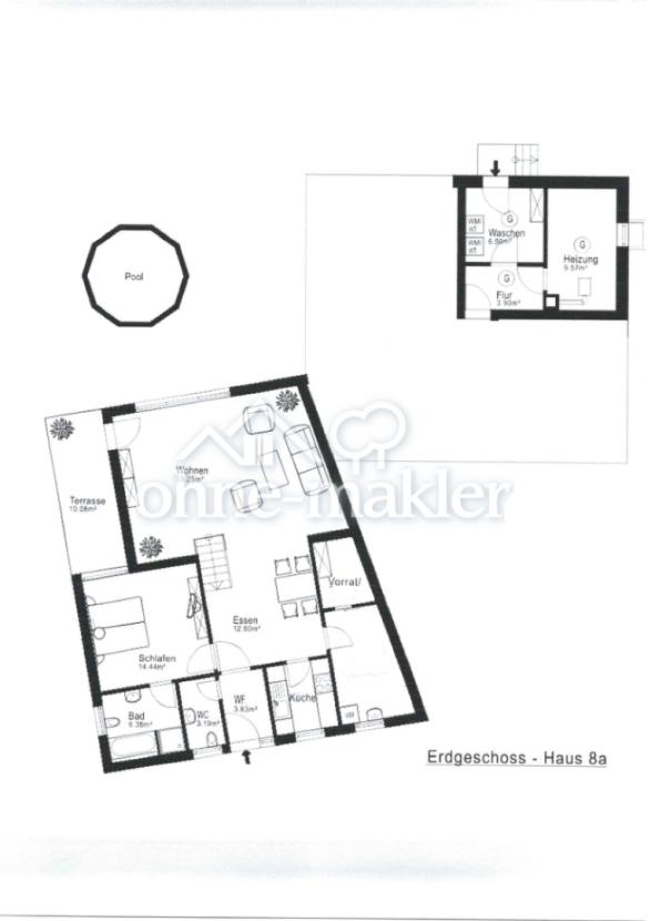 Grundriss Haus 8A u.Keller