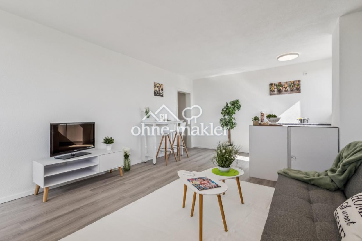 Wohnzimmer mit Küche
