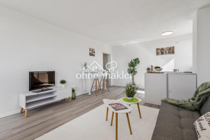 Wohnzimmer mit Küche