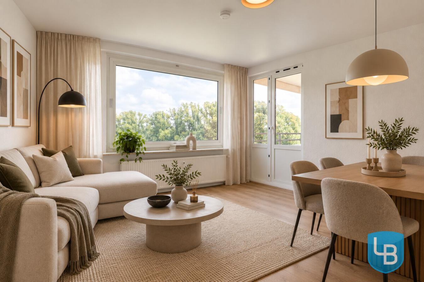 Ein modernes Wohnzimmer 