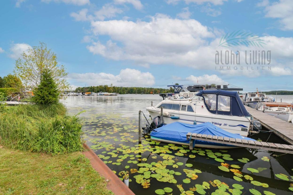 Seeufer mit Bootsanleger