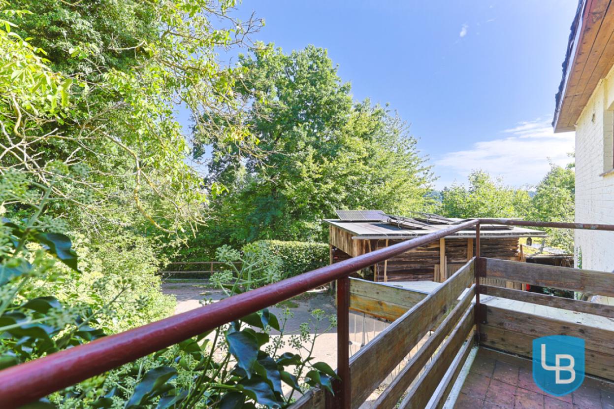 Balkon: Blick ins Grüne