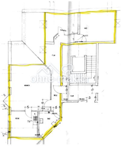 Grundriss Wohnung DG, 3 Zimmer