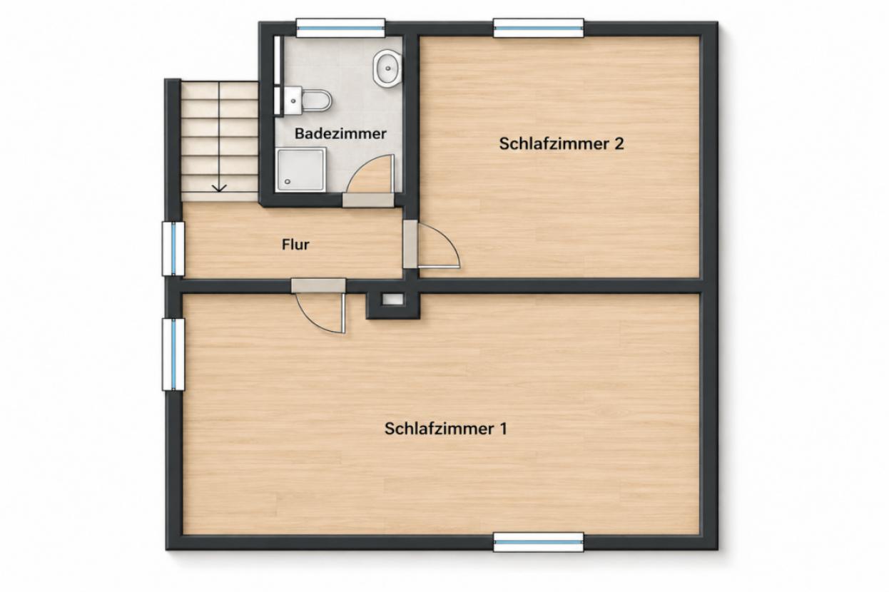 Grundriss Skizze 1.OG