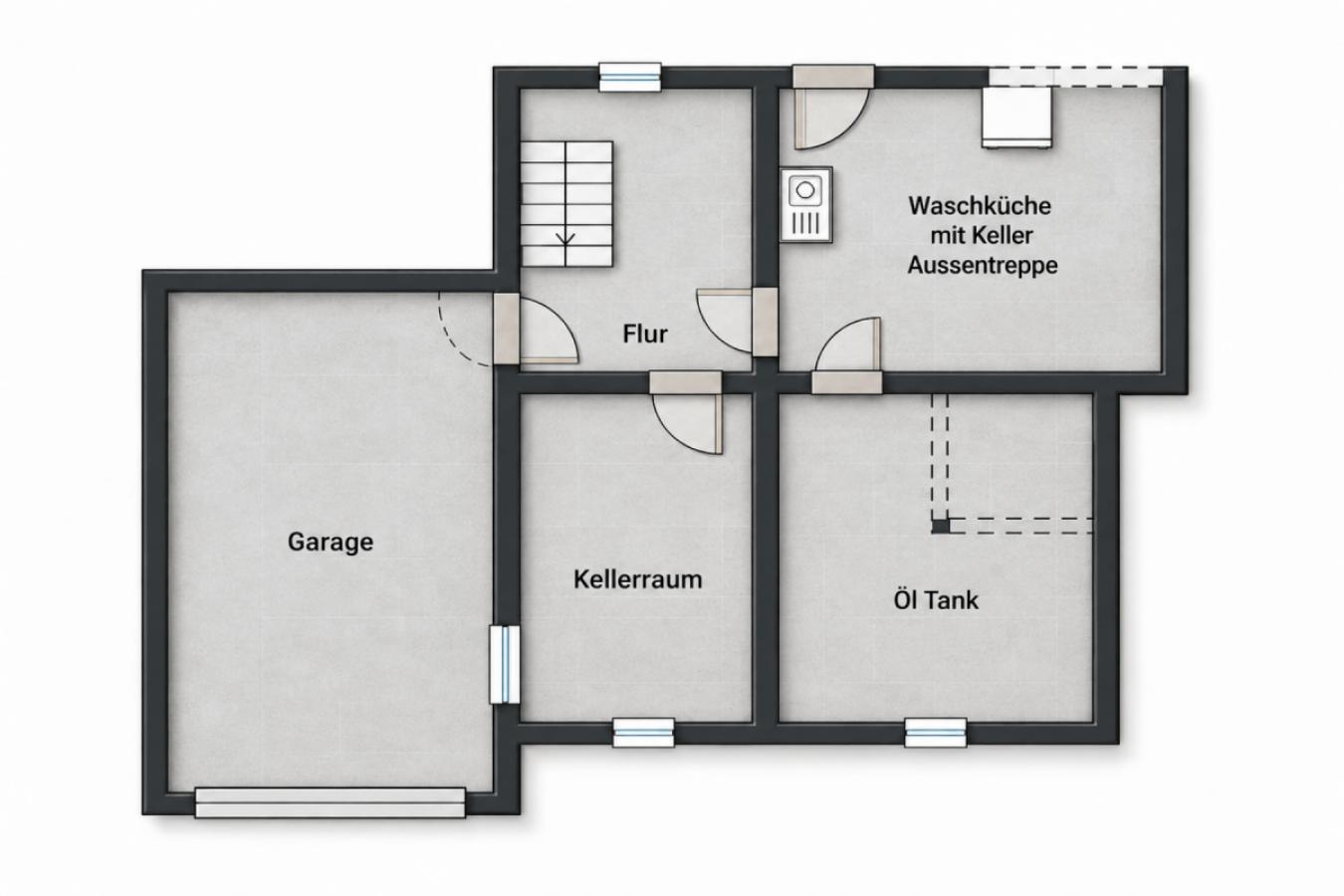 Grundriss Skizze UG - Garage