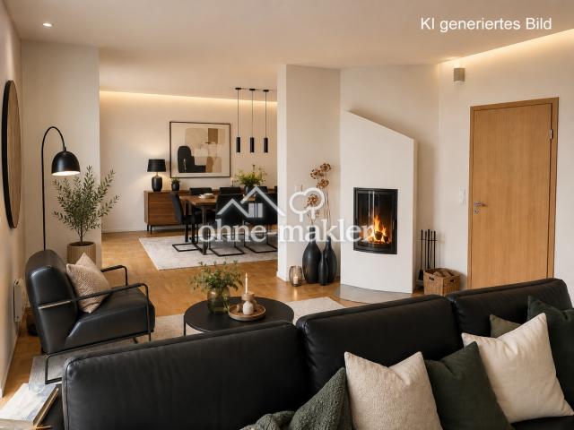 Wohnzimmer KI generiert