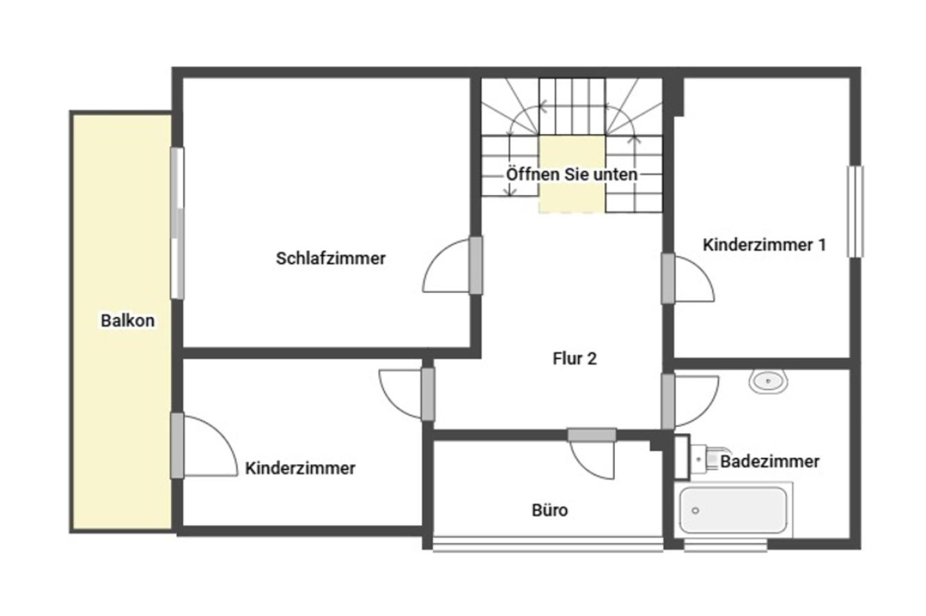 Grundriss Skizze 1.OG