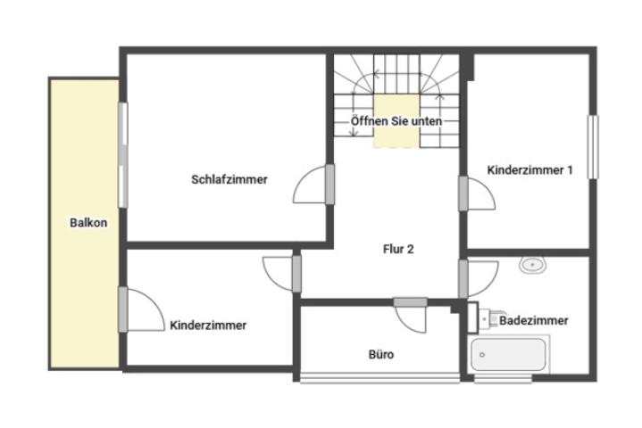 Grundriss Skizze 1.OG