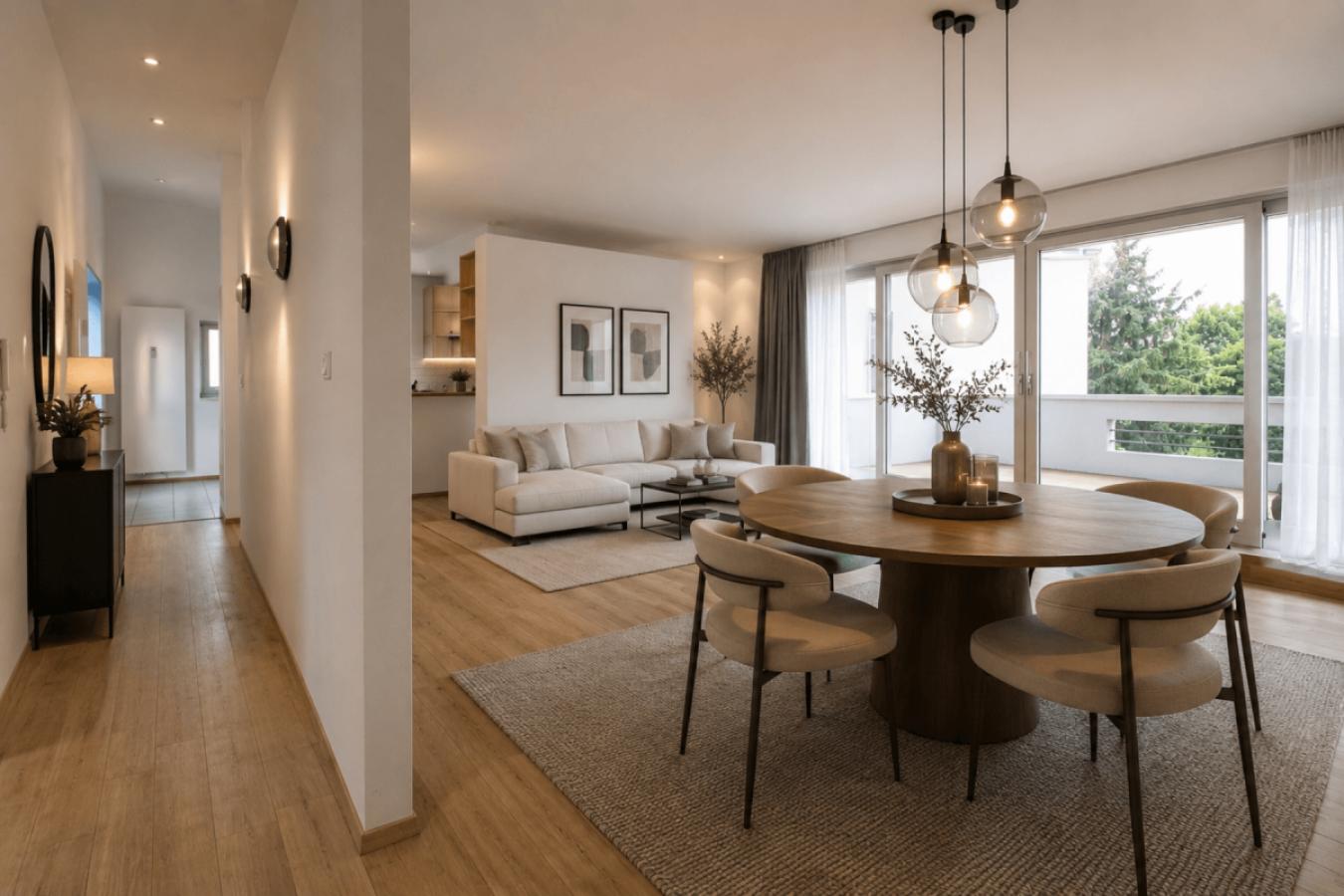 Wohnzimmer KI generiet