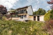 Haus Gartenansicht Garage 