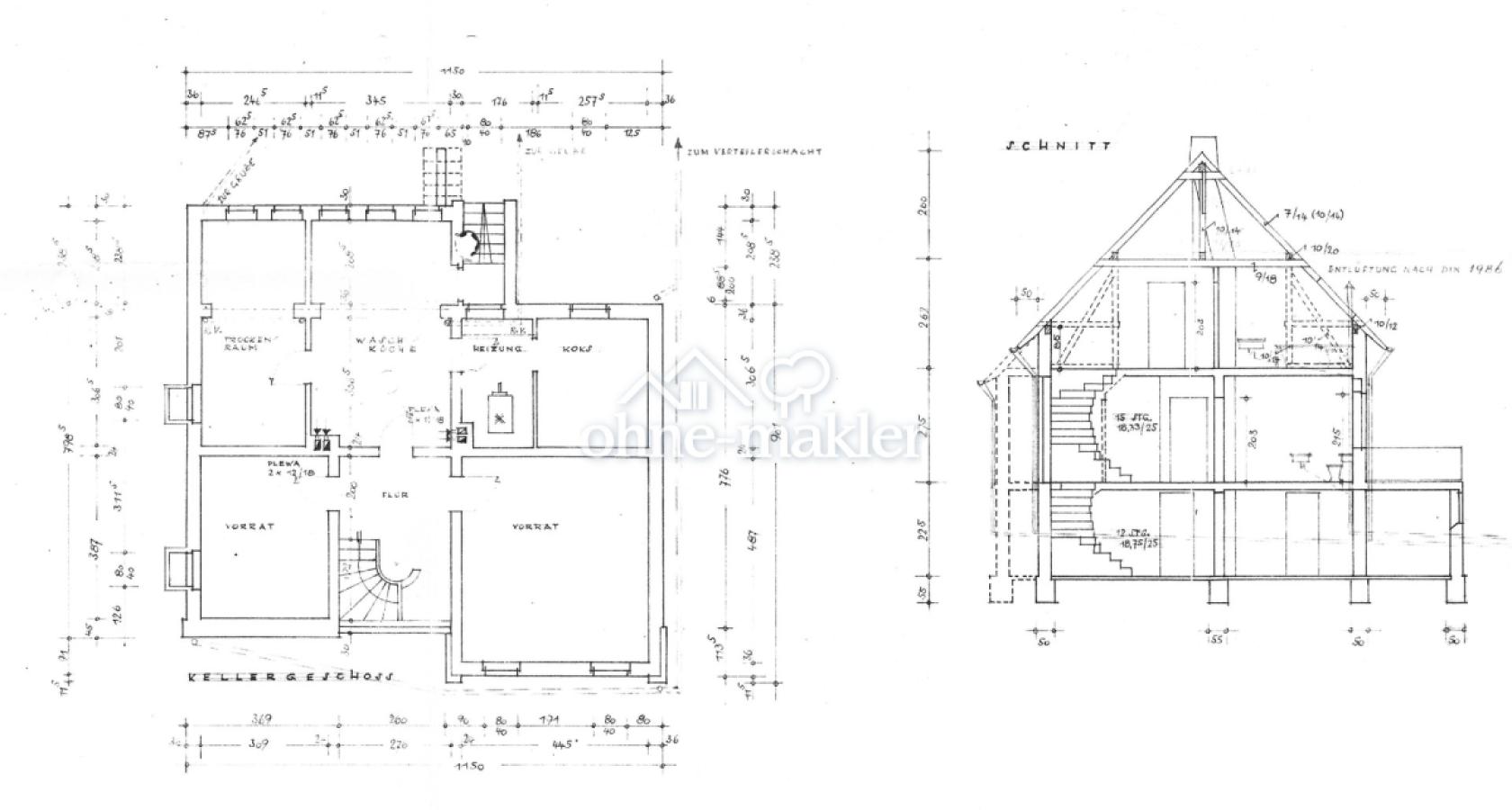 Orginalplan KG & Schnitt