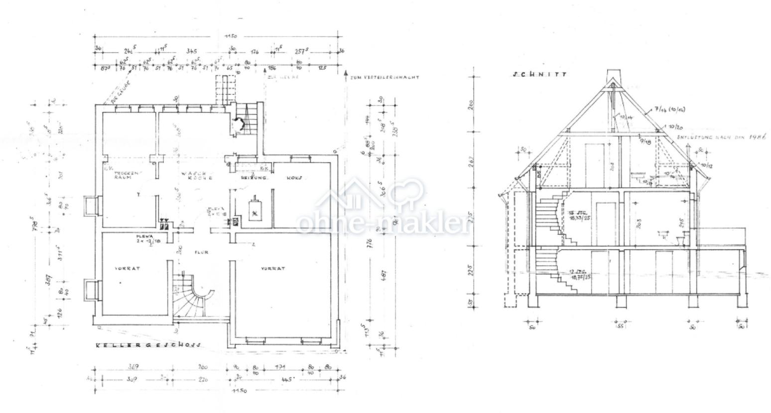 Orginalplan KG & Schnitt