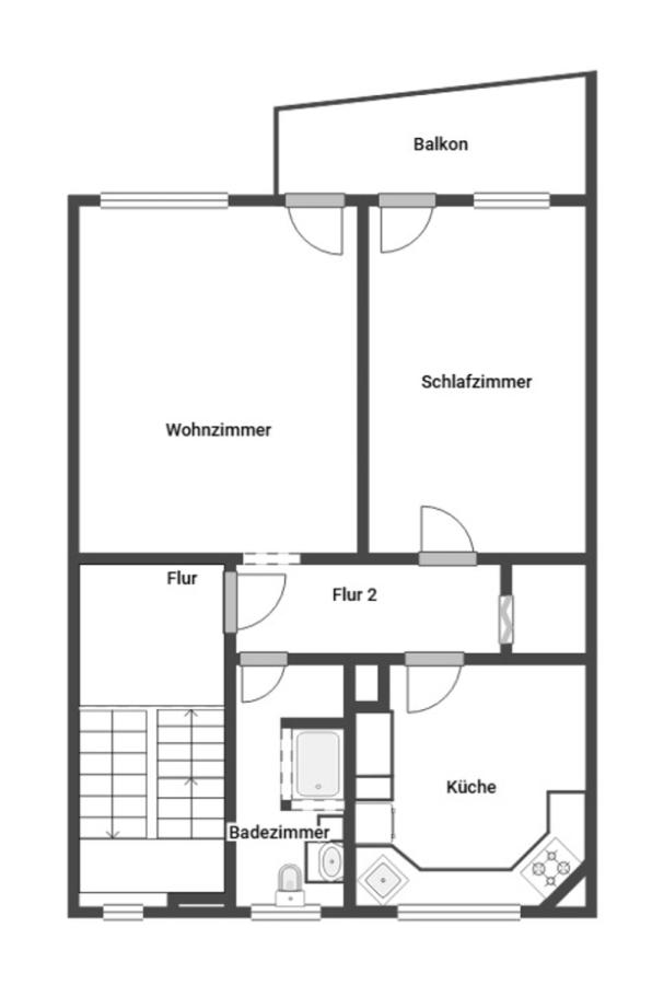 Grundriss Skizze 1. Etage
