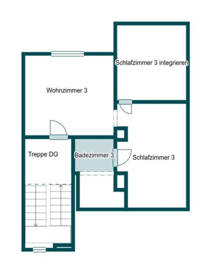 Grundriss Skizze 3. Etage