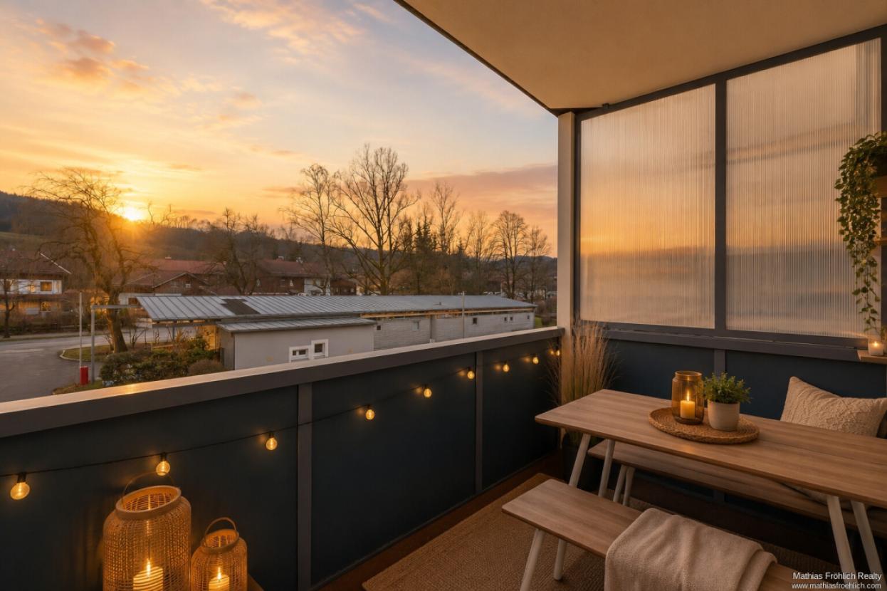 Loggia im Abendlicht