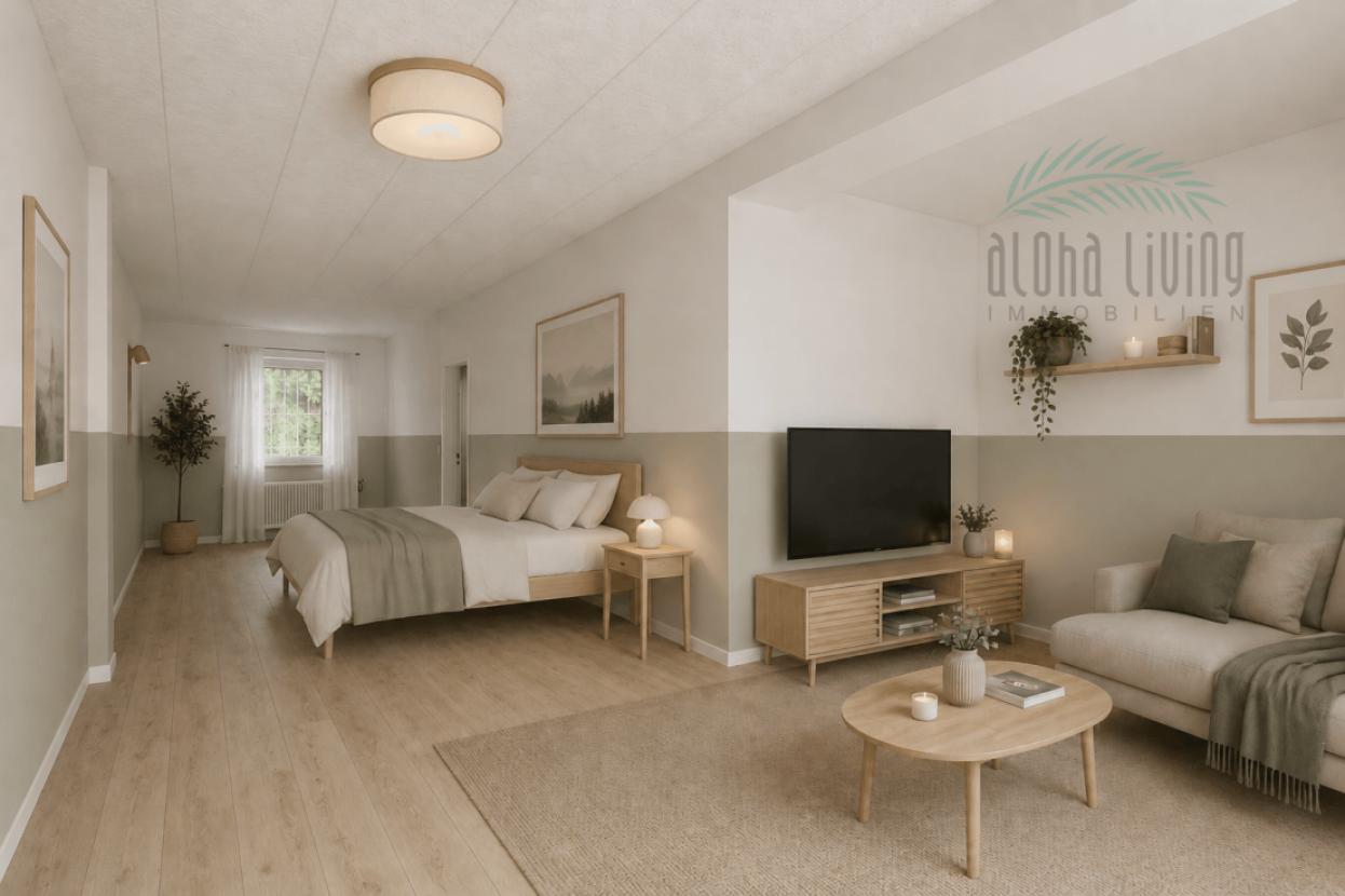 Visualisierung Idee 1 - Zimmer 2 (EG)