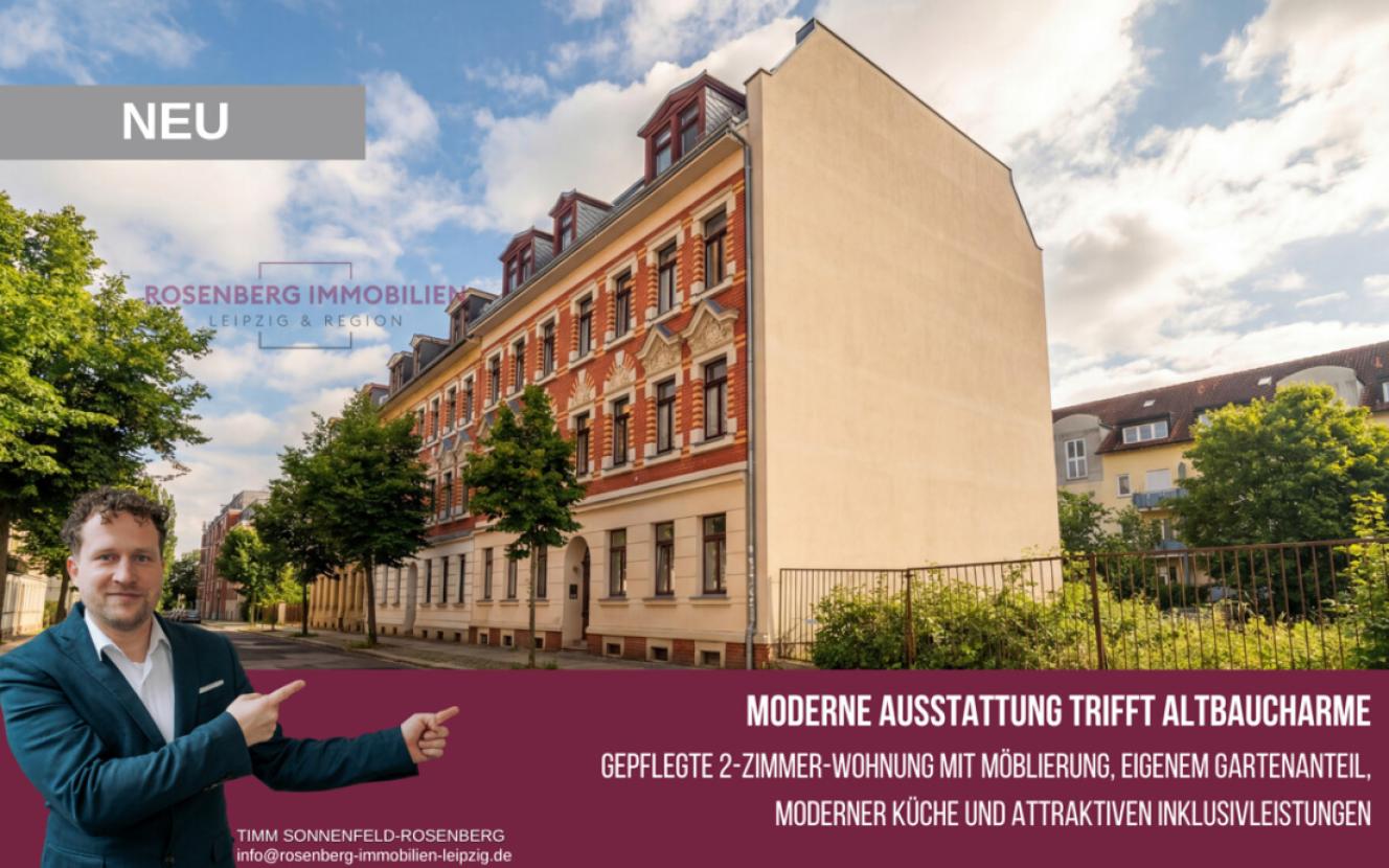 Möblierte 2-Zimmer-Wohnung mit Garten in Leipzig-Mockau zu vermieten_Titelbild