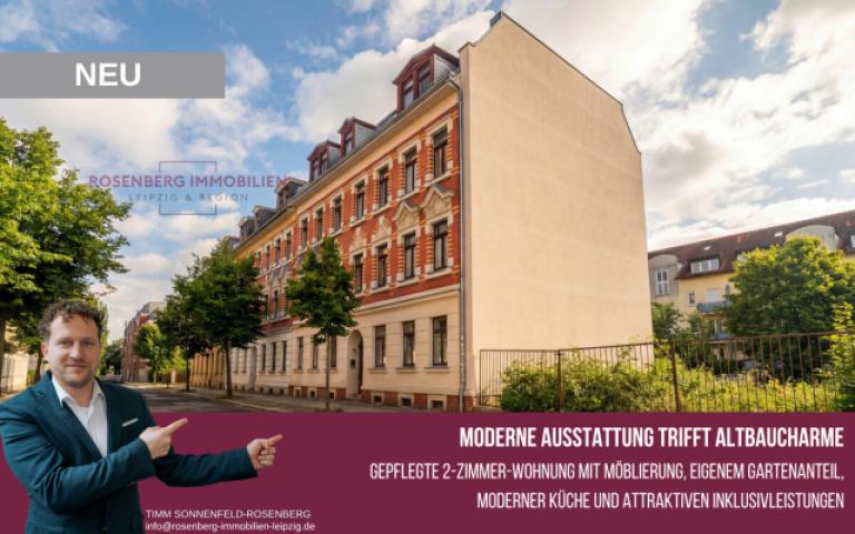 Möblierte 2-Zimmer-Wohnung mit Garten in Leipzig-Mockau zu vermieten_Titelbild