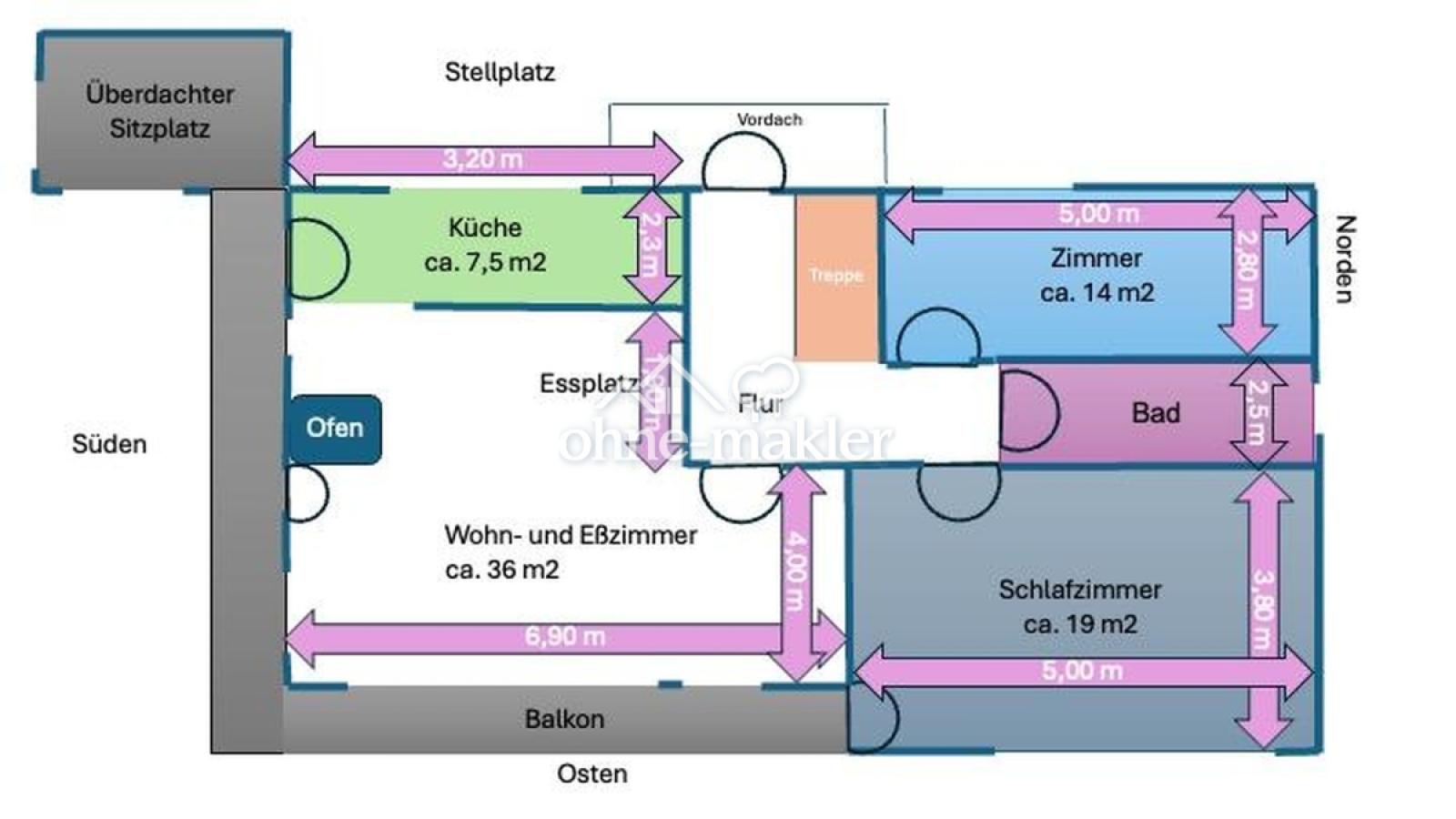 Grundriß Hauptgeschoß