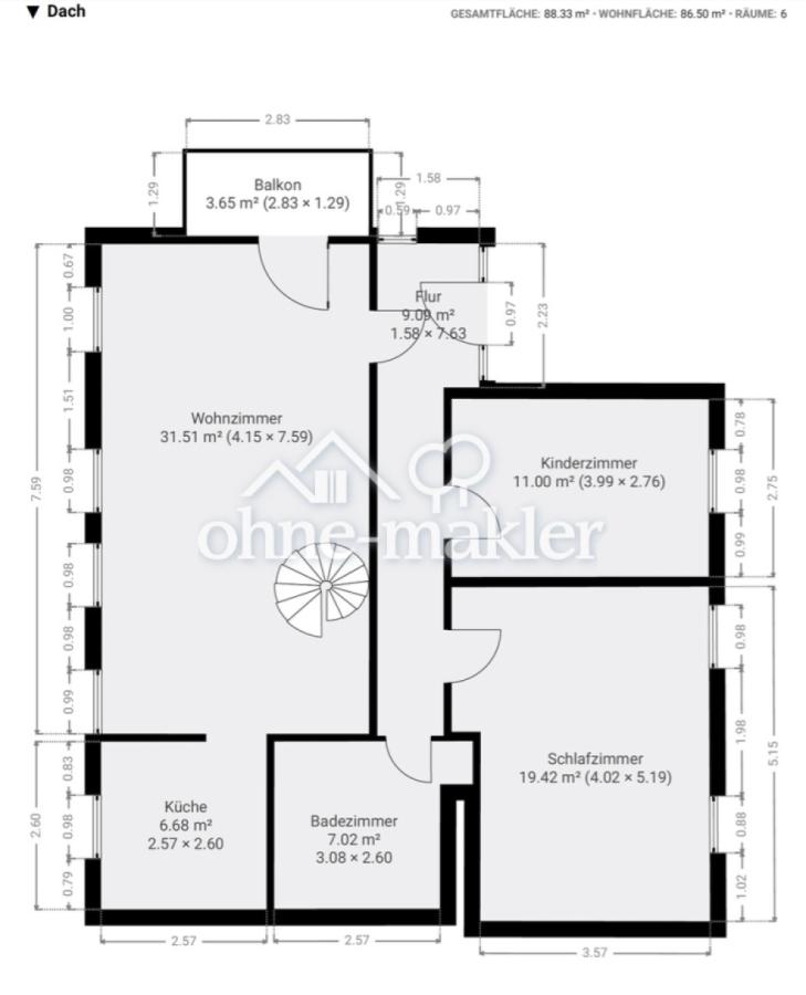 Grundriss 3 OG