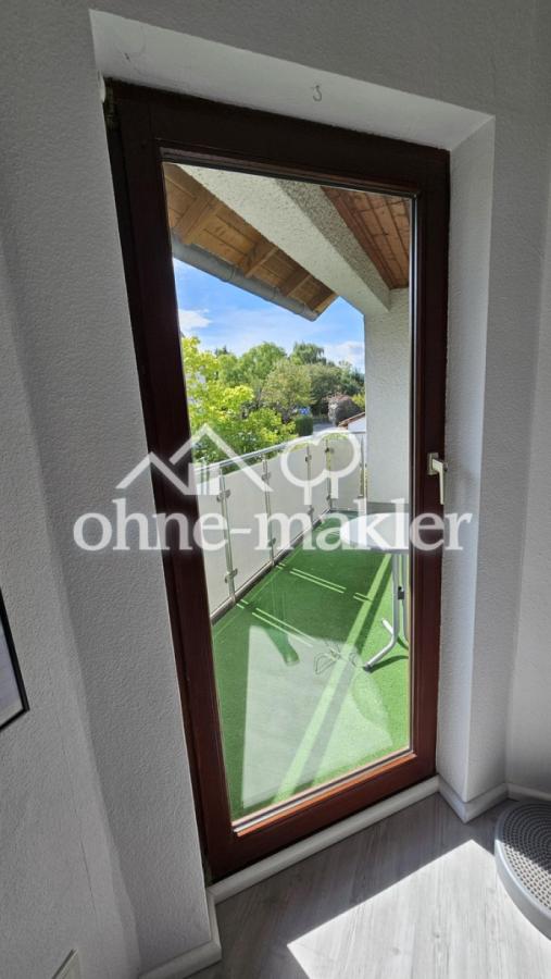 Blick zum Balkon vom Arbeitszi