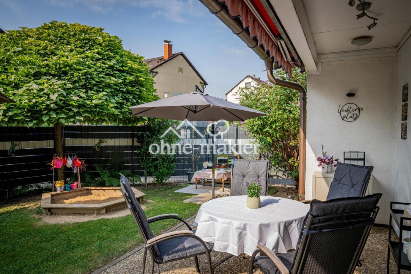 Terrasse und Garten Südseite
