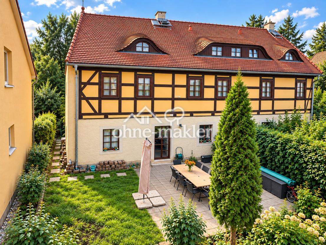 Ansicht Garten und Haus
