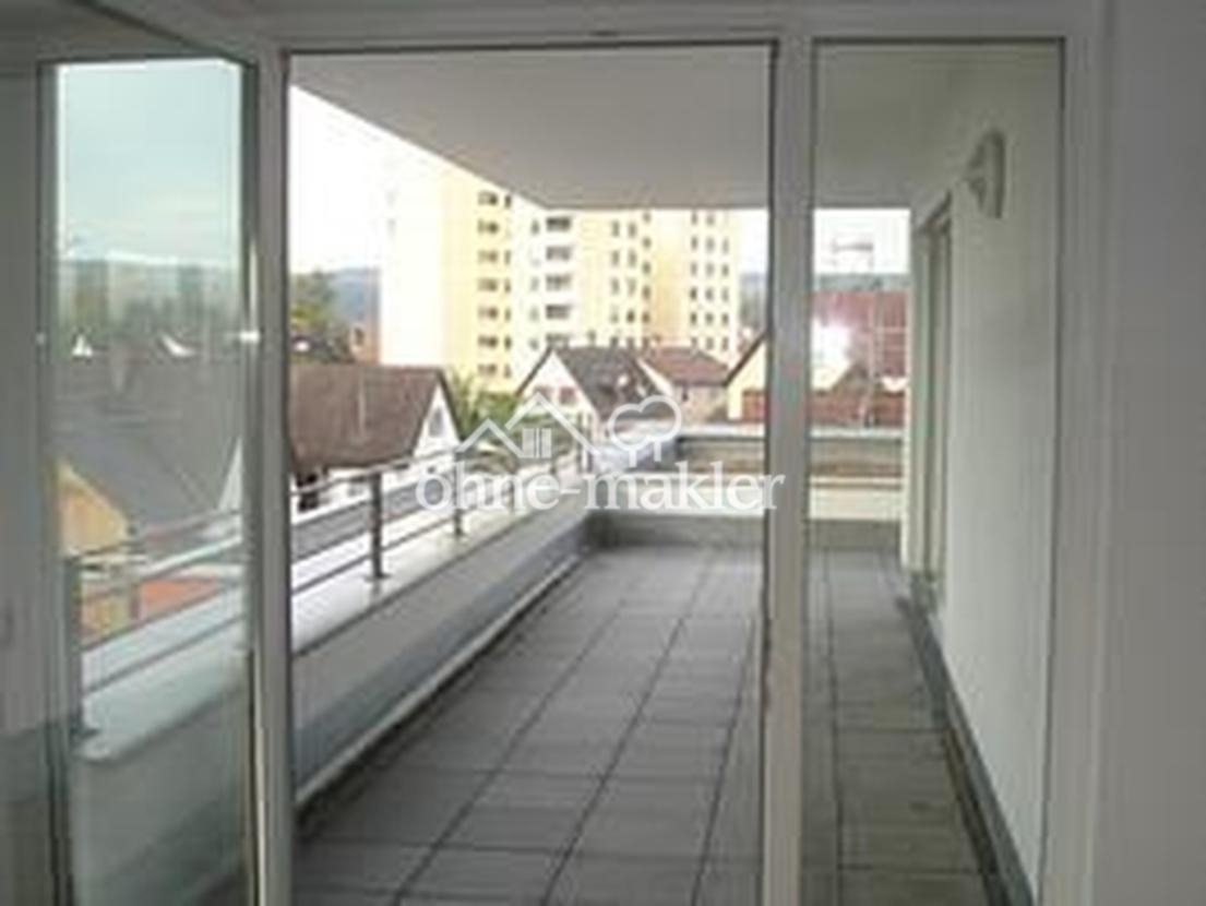 Blick zum Balkon