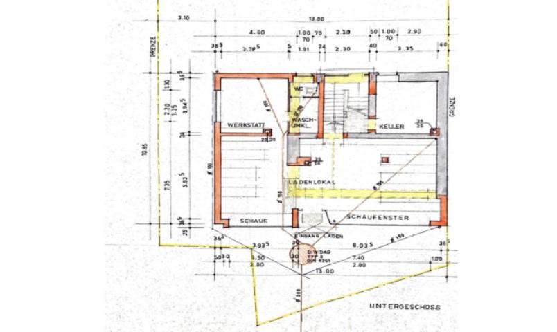 Grundriss UG Gewerbefläche