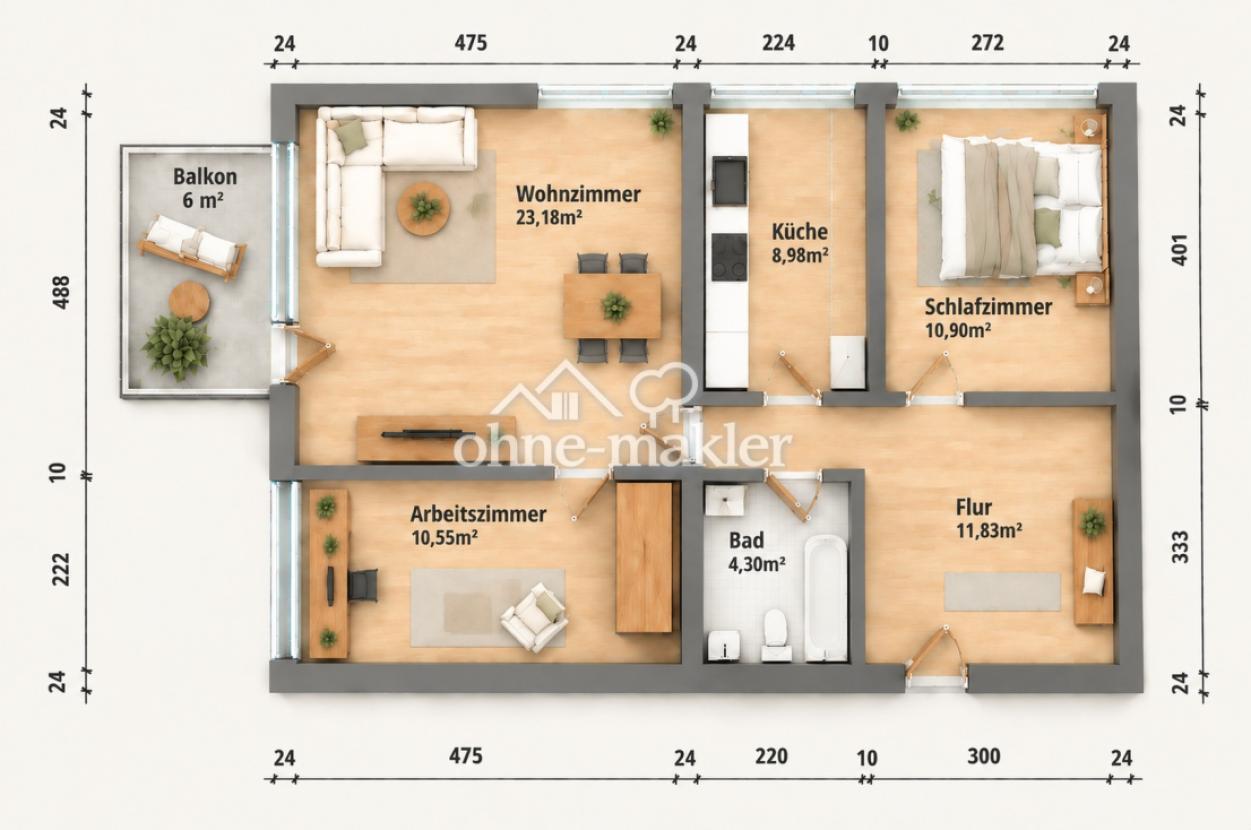 G2 ETW20 Grundriss möbliert