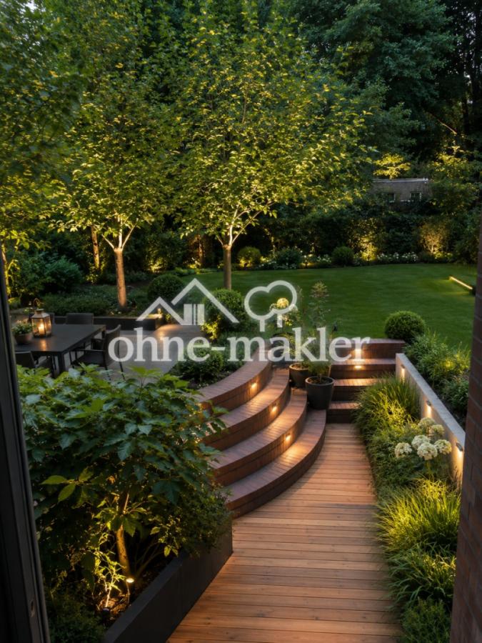 Südgarten mit Lichtkonzept