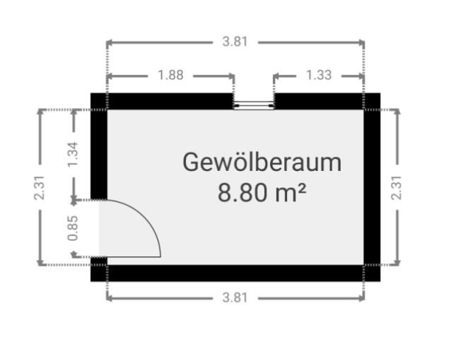Grundriss Gewölberaum