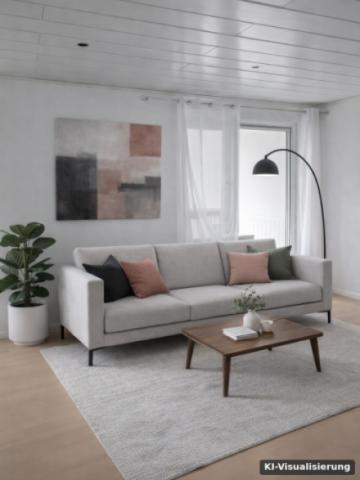 KI-Visualisierung – Wohnzimmer mit Au