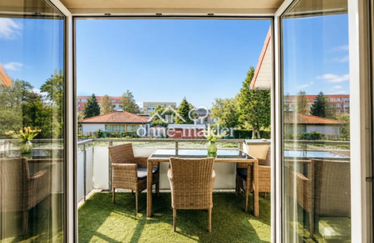 Blick vom Balkon