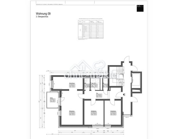 Grundriss Wohnung 9 im 2. OG
