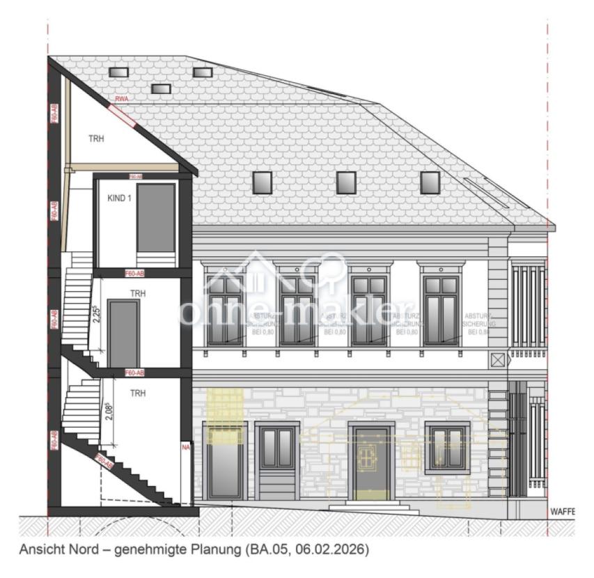 Ansicht Nord – Planung