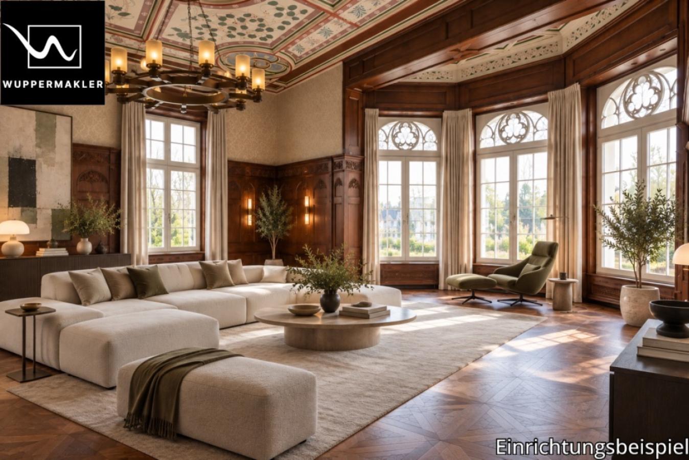 Elegantes historisches Wohnzimmer mit modernem Interieur