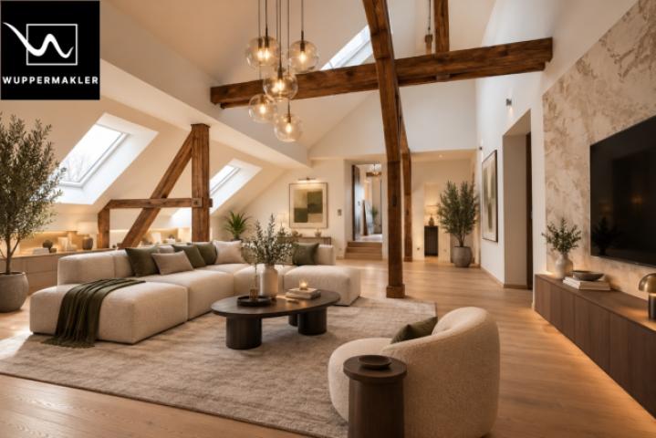 Warmer Luxus im Dachgeschoss-Loft