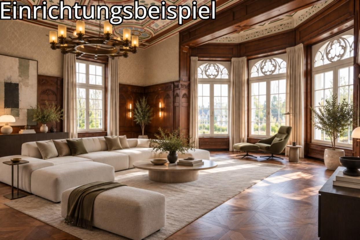 OG Elegantes historisches Wohnzimmer mit modernem Interieur