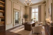 OG Luxuriöses neoklassisches Arbeitszimmer
