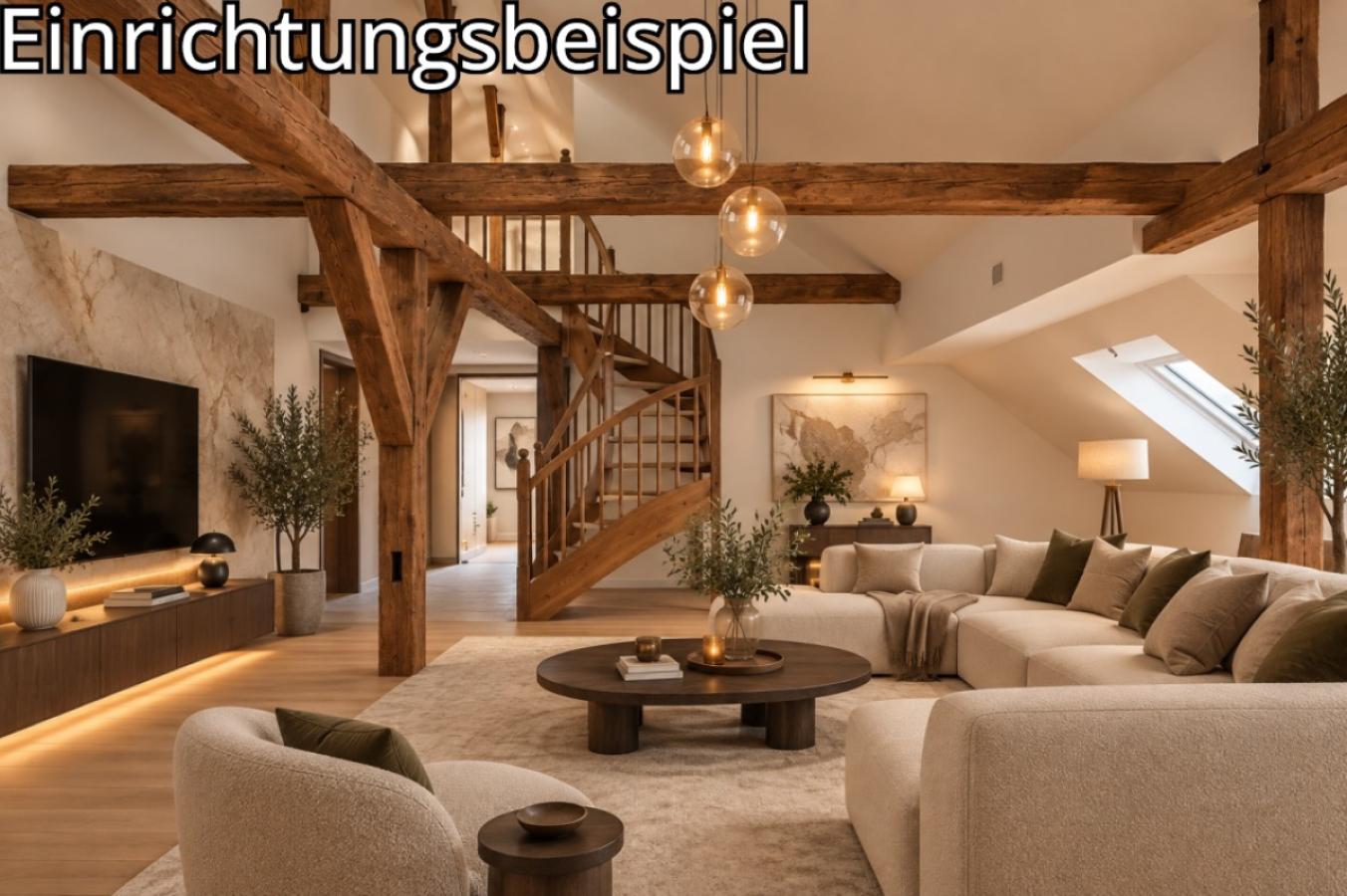 DG Warmes skandinavisches Loft mit Mezzanine
