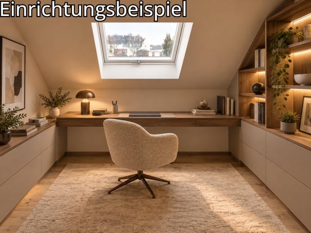 DG Gemütliches Dachboden-Homeoffice mit Oberlicht