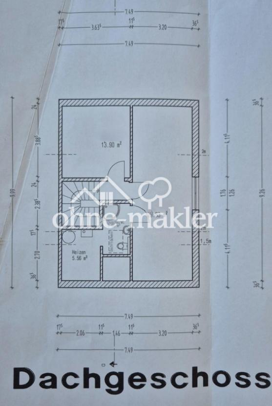 Grundriss Dachstudio