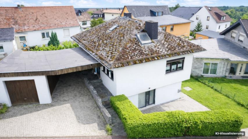 KI-Visualisierung – Hausansicht OG