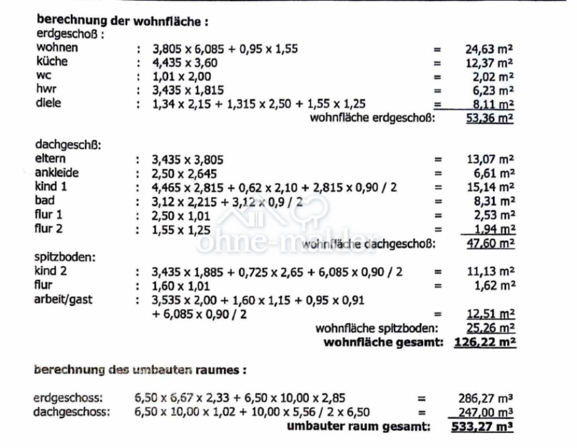 Flächenberechnung