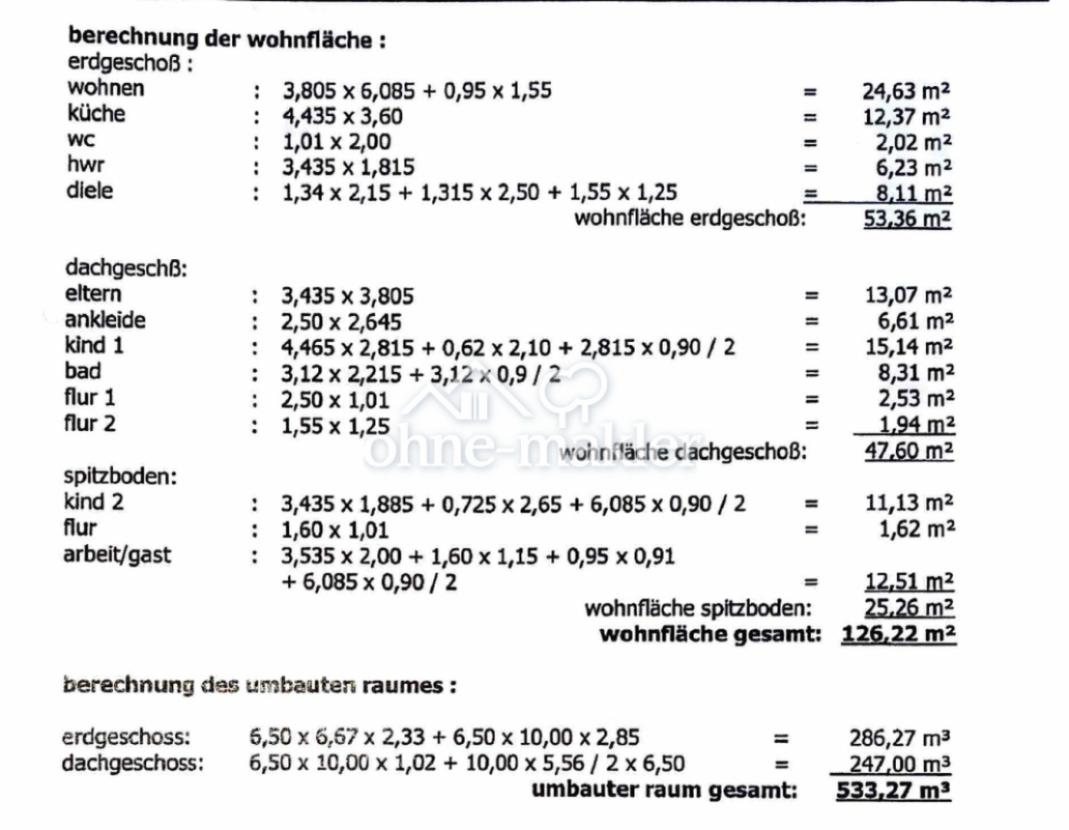 Flächenberechnung