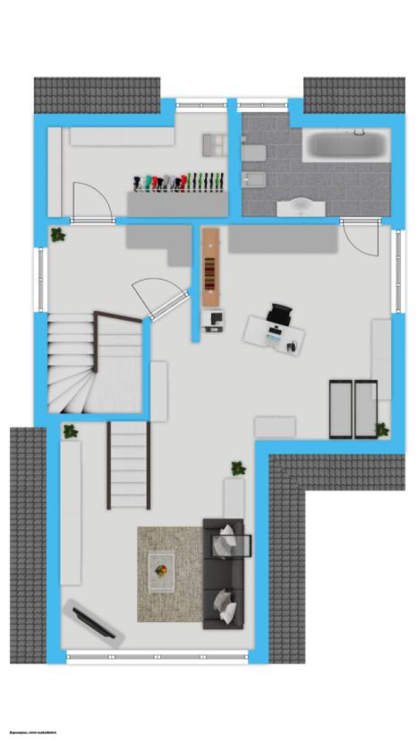Dachgeschoss 1 (Beispielmöbliert)