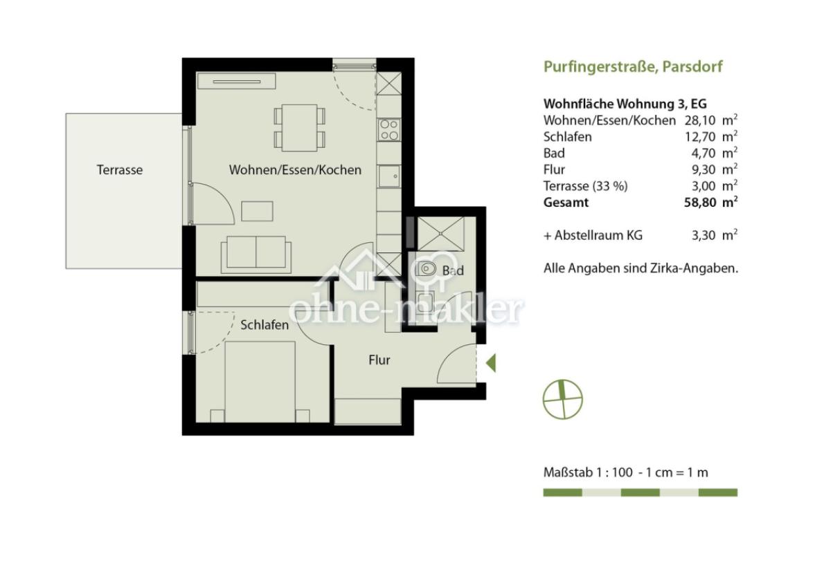 Grundriss WE 3