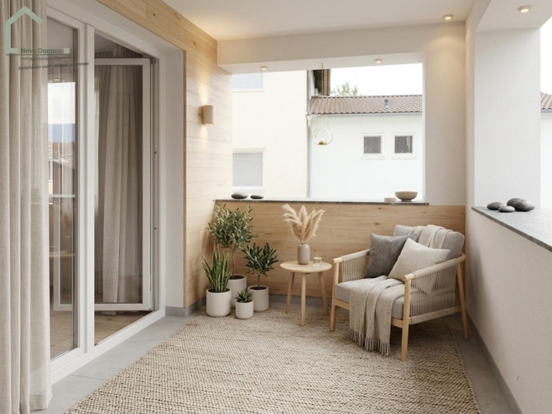 So könnte Ihr Balkon aussehen! Virtuell bearbeitet (KI-generiert) - Wohnung wird unmöbliert übergeben